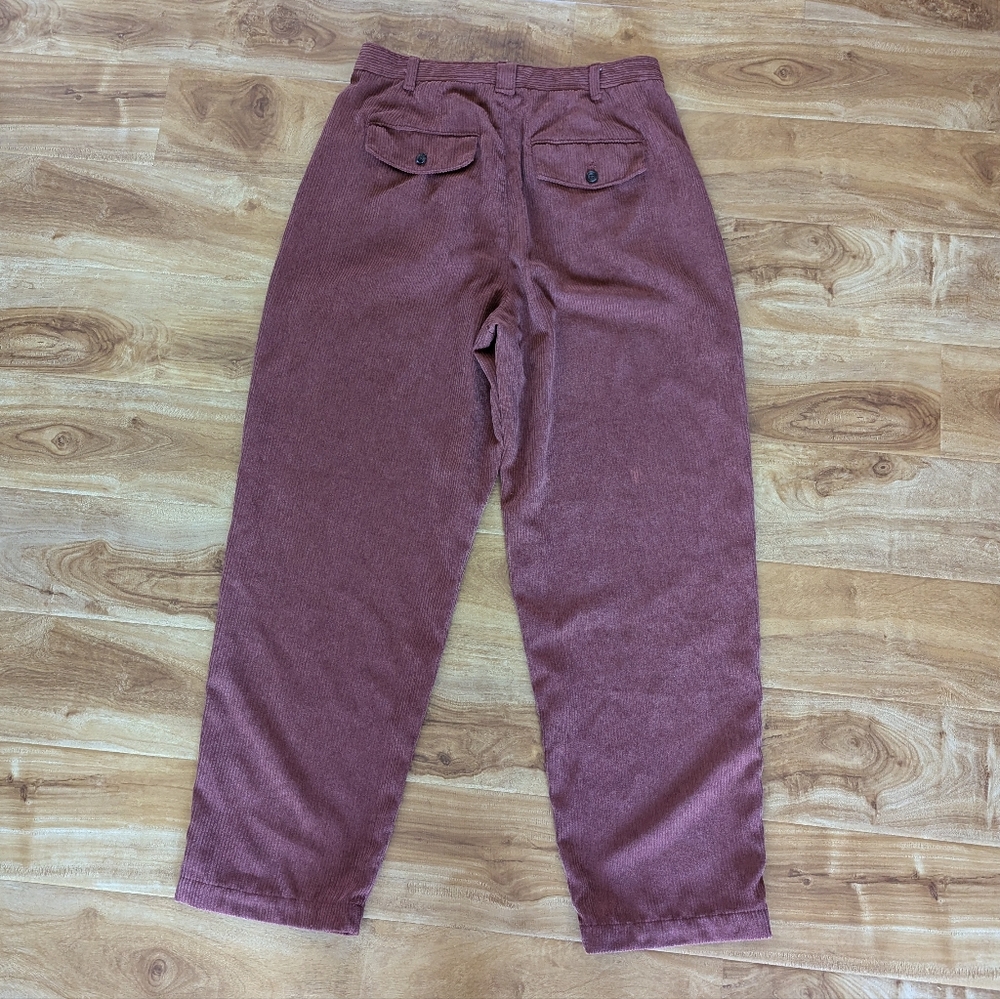 Madewell Corduroy High-Rise Tapered Pants Size 10 Dusty Redwood - Picture 9 of 15